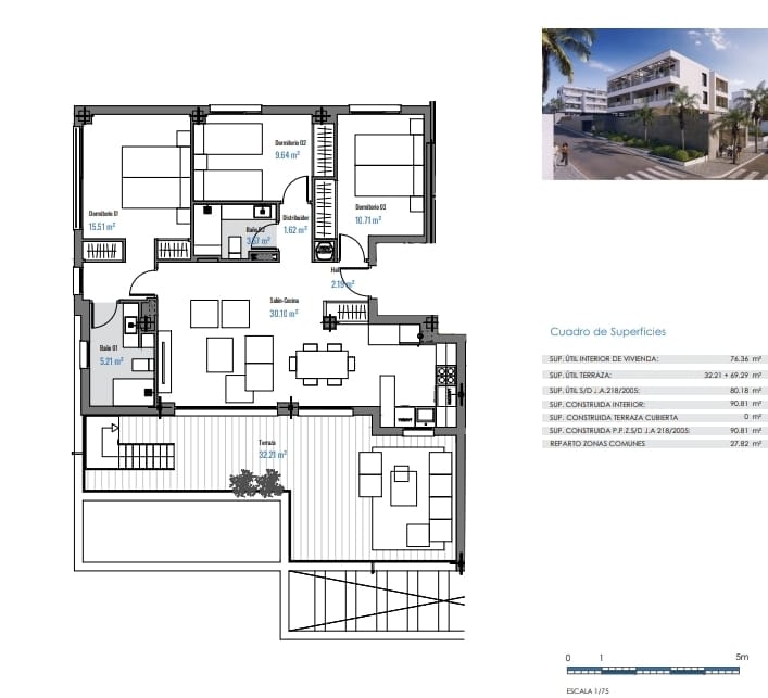 在建中的顶层公寓