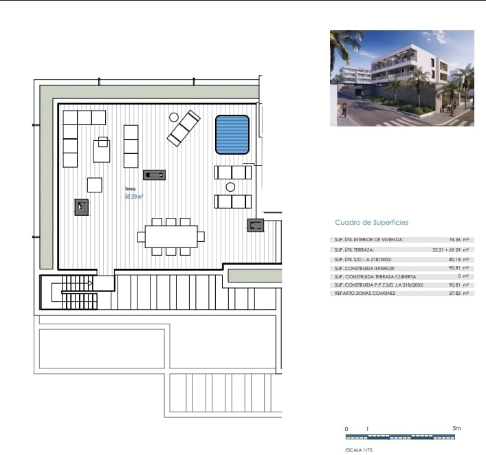 在建中的顶层公寓